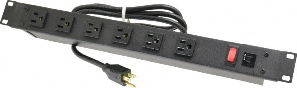 NO IMAGE AVAILABLE. Wiremold 6outlet Front 6ft Cord 19inches rack Mount Power  Strip J60BOB