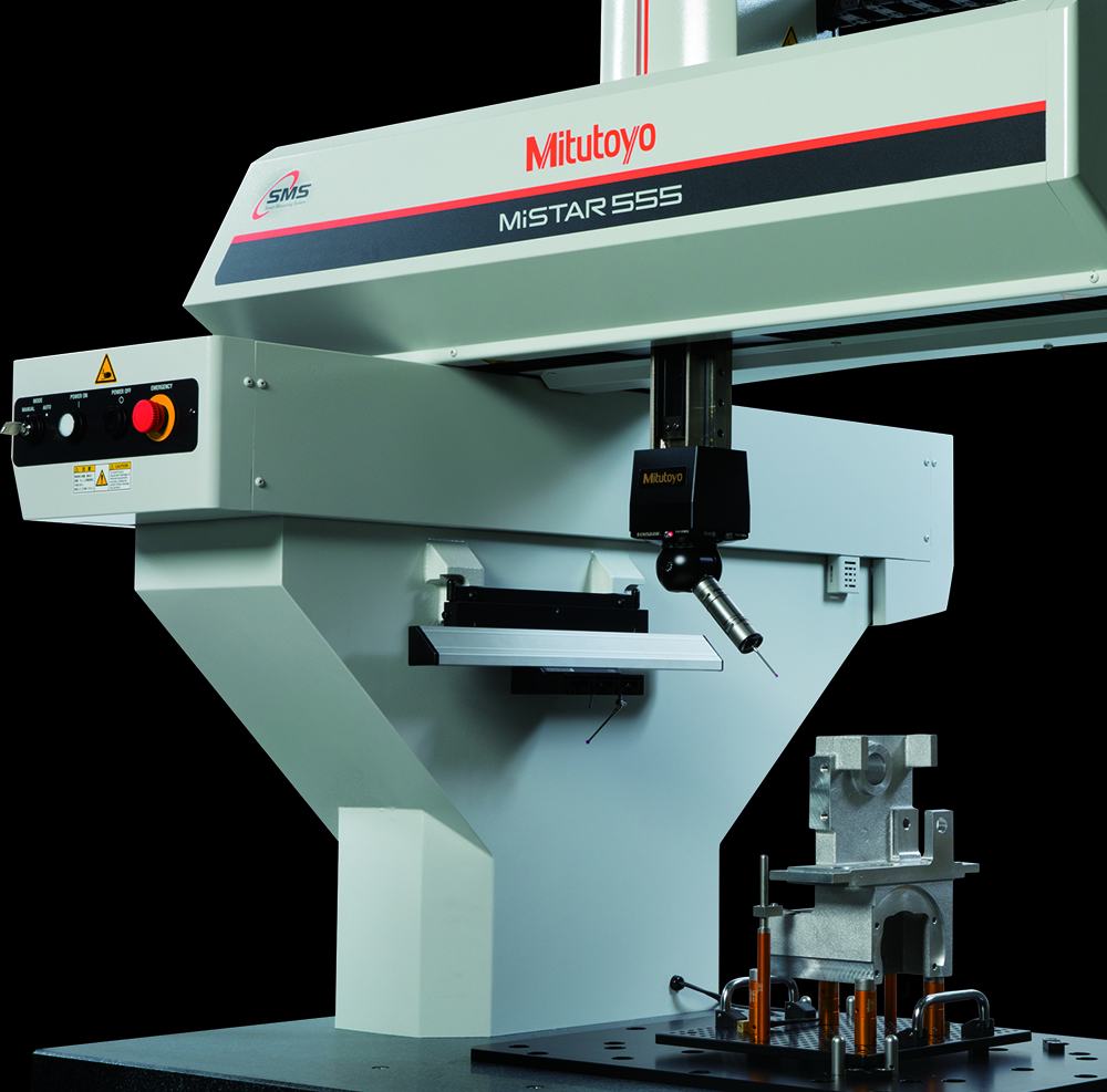 Mitutoyo&#039;s MiSTAR 555 CMM, designed for production environments, boasts an open bridge, symmetric structure and temperature compensation that guarantees accuracy from 10 to 40  degrees Celsius. | Photo courtesy of Mitutoyo America