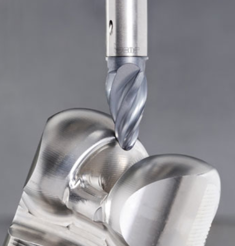 (Fig. 2) MULTI-MASTER’s distinctive &quot;no setup time&quot; feature, which enables the replacement of a worn head without withdrawing a tool from the machine spindle, can be particularly effective in semi-finish and finish milling operations.
