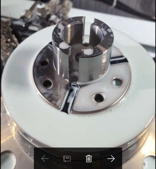 A rotor part in S45C after processing. Asia Precision Public Company Limited was initially machining these parts with the use of a drill and an end mill. 