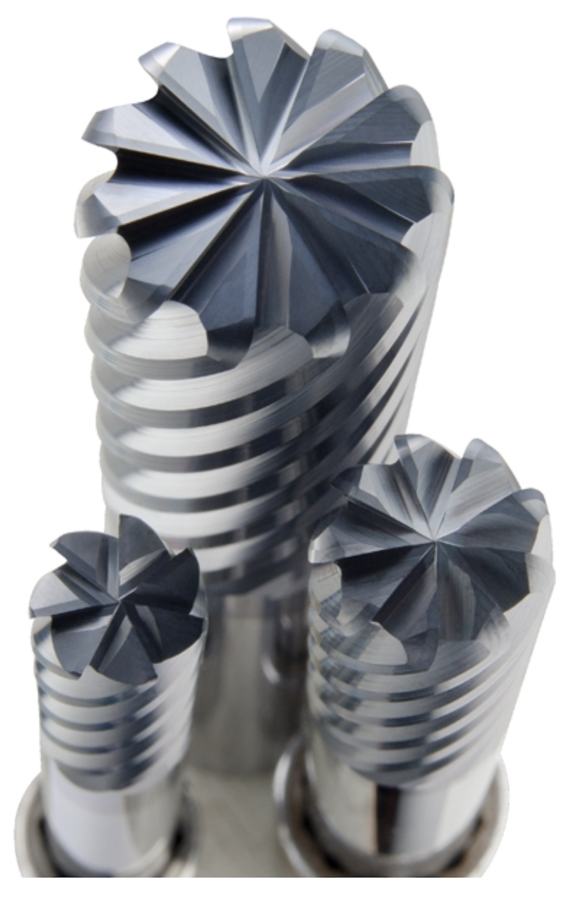 KYOCERA SGS Precision Tools Multi-Carb is available with 7, 9 or 11 flutes. The odd number of flutes helps break up harmonics and generate a smoother cutting action. (Image courtesy of KYOCERA SGS Precision Tools)