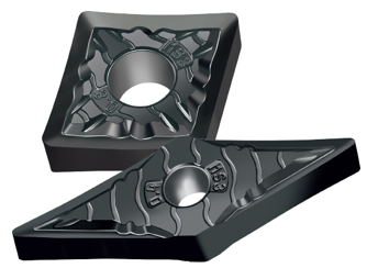 Walter high power impulse magnetron sputtering (HIPIMS) PVD grade (MN2 WNN10 top) and (MS3 WSM01 bottom) offer longer tool life and high-quality surface finish machining.