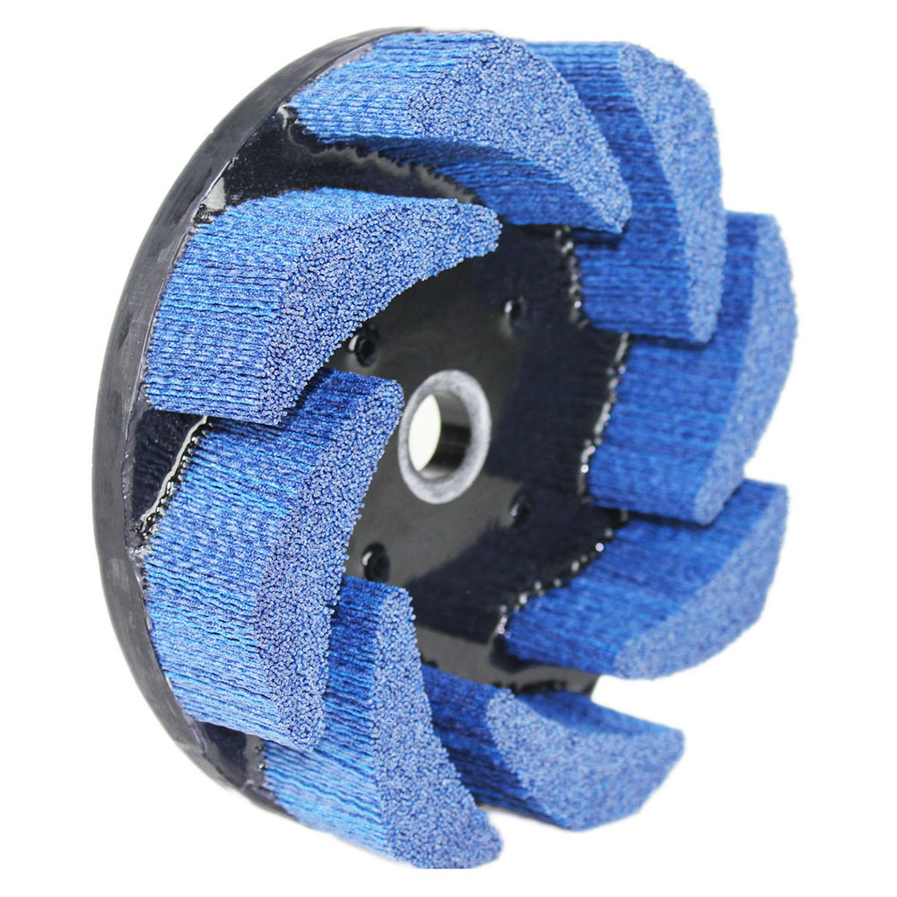Osborn’s Uni-Lok disc brushes can process large burrs and generate significant edge radii on stainless steel and hardened alloys. (Image courtesy of Osborn)